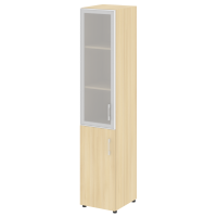 Шкаф высокий узкий левый (1 низкий фасад ЛДСП + 1 средний фасад стекло в раме) Yalta LT.SU-1.2 R L/R акация лорка